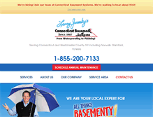 Tablet Screenshot of connecticutbasementsystems.com